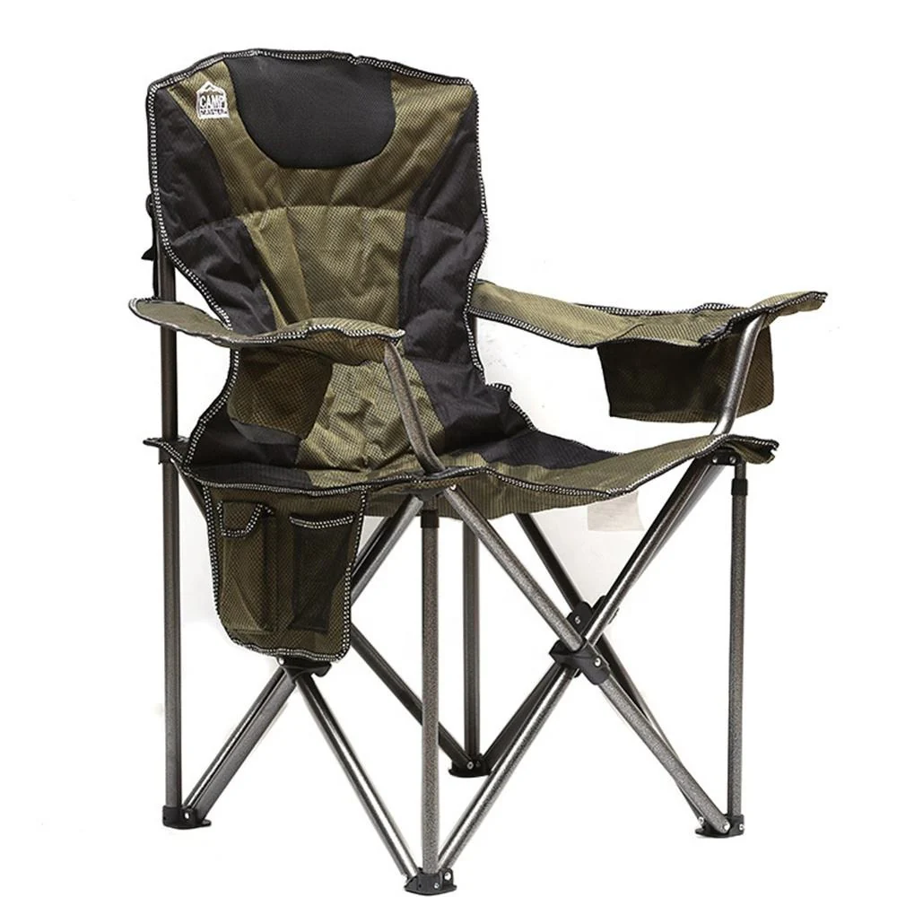 Camp Master Camping Outdoor Beach Chair Portable Fishing Hiking Foldable Chair with Cup Holder and Side Pockets - Image 4