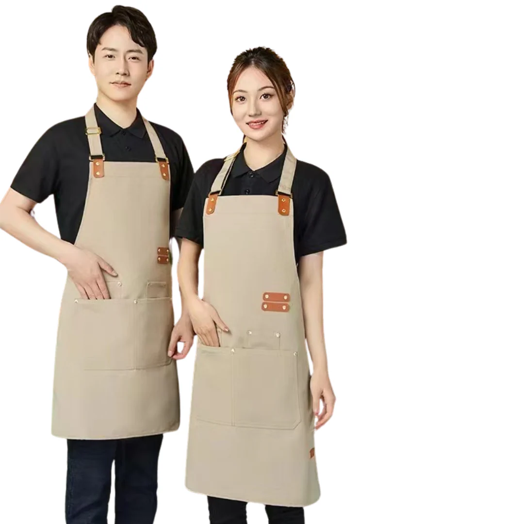 Canvas Cross Back Chef Apron | Adjustable Straps & Large Pockets Kenya - Image 13