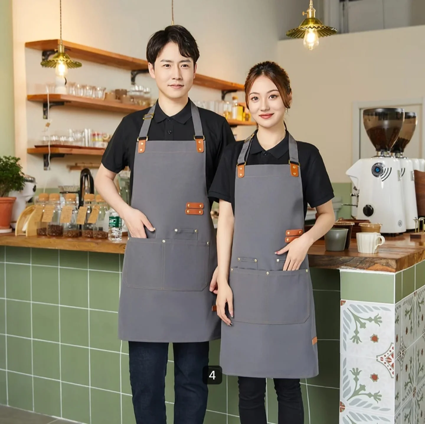 Canvas Cross Back Chef Apron | Adjustable Straps & Large Pockets Kenya - Image 14