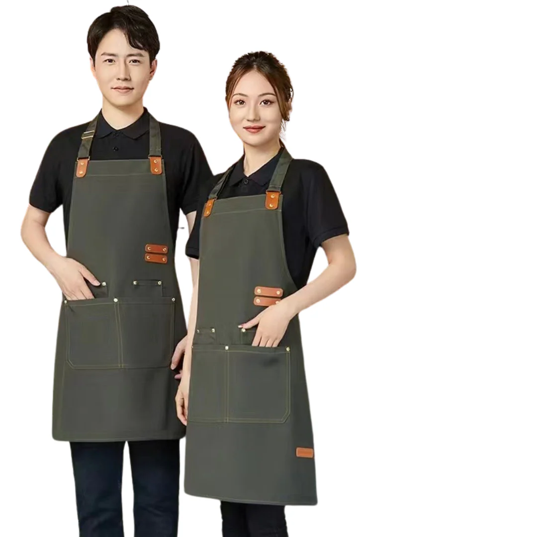 Canvas Cross Back Chef Apron | Adjustable Straps & Large Pockets Kenya - Image 4