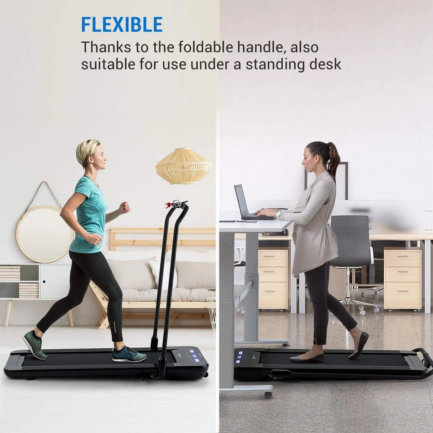 Capital Sports Workspace Go Walking Pad - Mini Treadmill with 350 W Power, Treadmill Desk with Slow Running up to 6 km/h, - Image 3