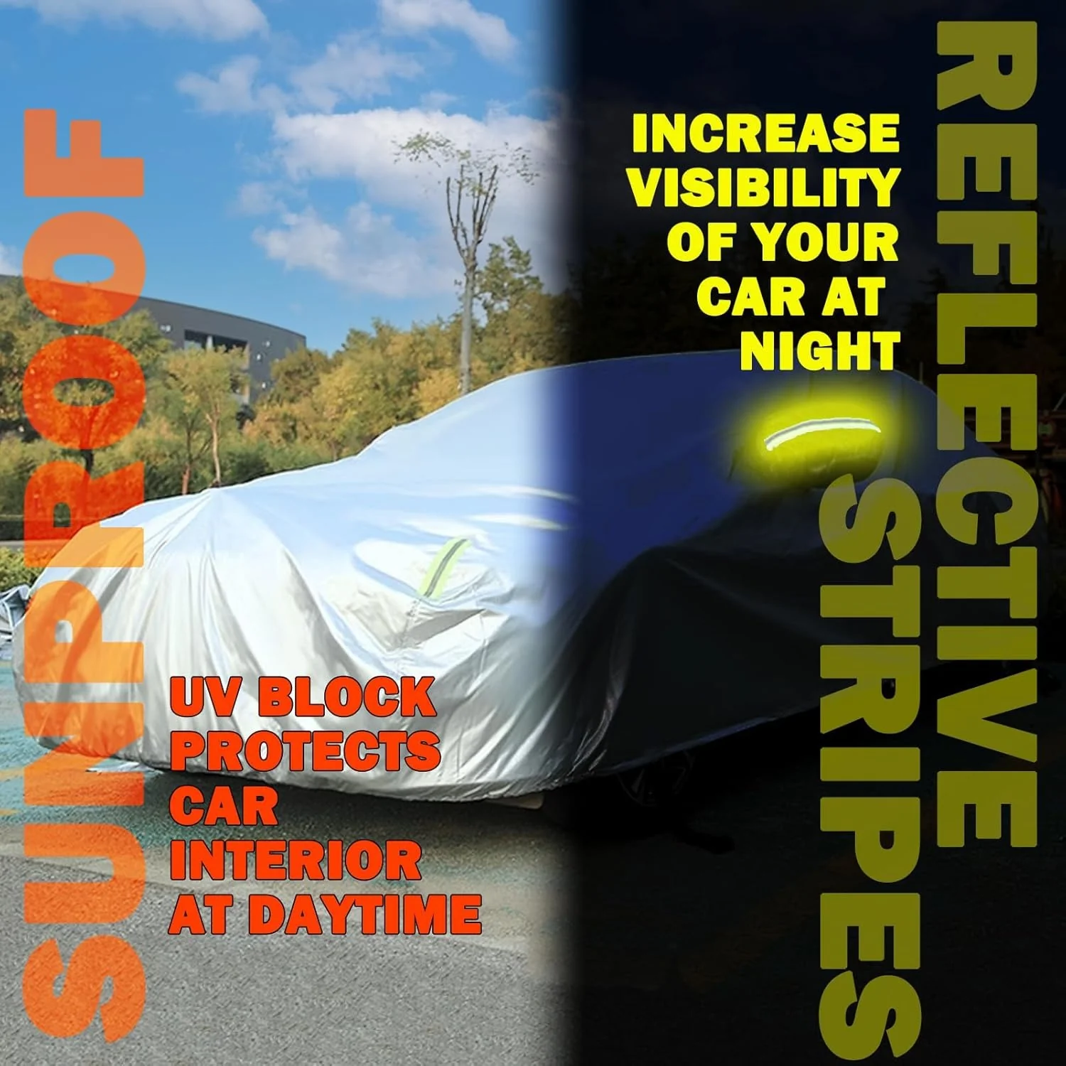 Car Cover Heavy Duty Waterproof Full Car Cover All Weather Protection Outdoor Indoor Use UV Dustproof - Image 4
