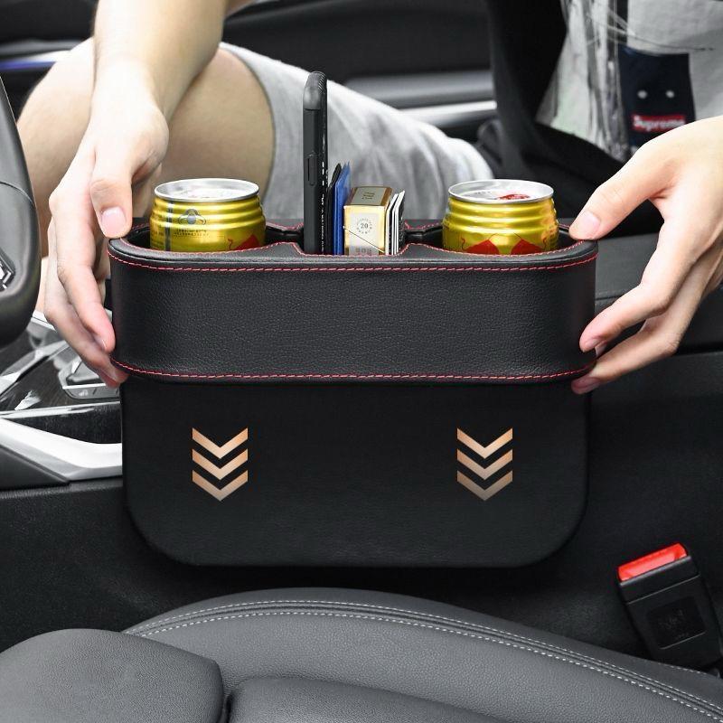 Car Cup Holder with Phone Holder & double Side Holders with high Quality Leather Cover - Image 2