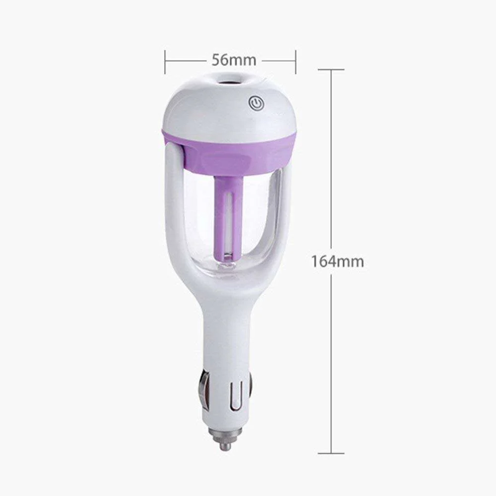 Car Humidifier, Car Essential Oil Diffuser, Portable Car Air Freshener, Personal Car Purifier Humidifier, Mini Cool Mist Humidifier with 12V Charging Port Blue - Image 3