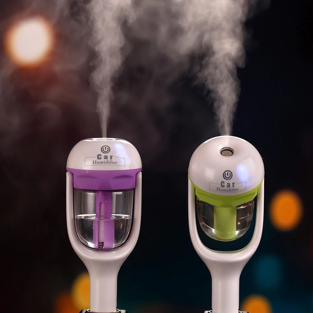 Car Humidifier, Car Essential Oil Diffuser, Portable Car Air Freshener, Personal Car Purifier Humidifier, Mini Cool Mist Humidifier with 12V Charging Port Blue - Image 4