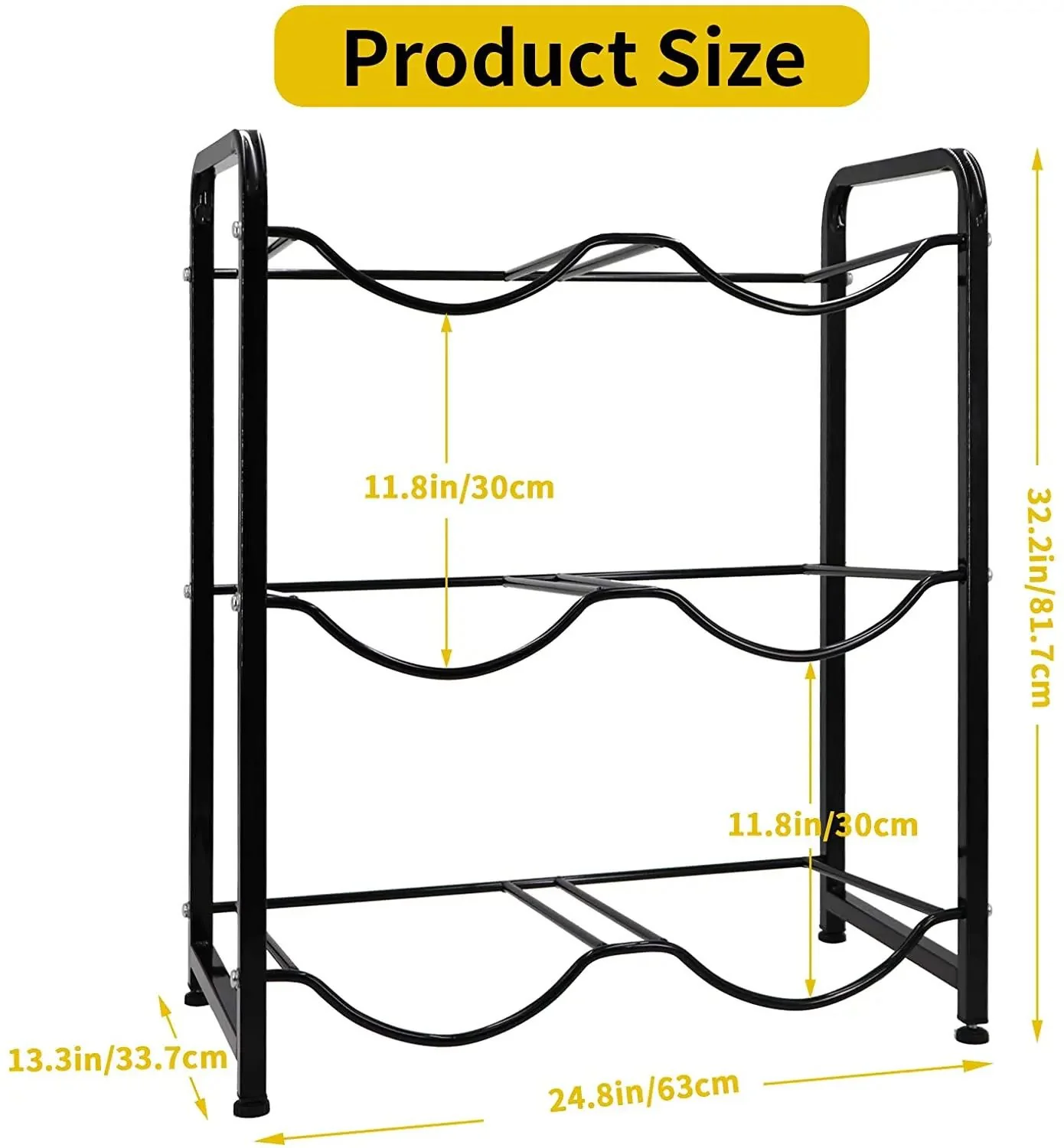Carbon Steel Water Bottle Holder Racks Organizer Storage - Image 4