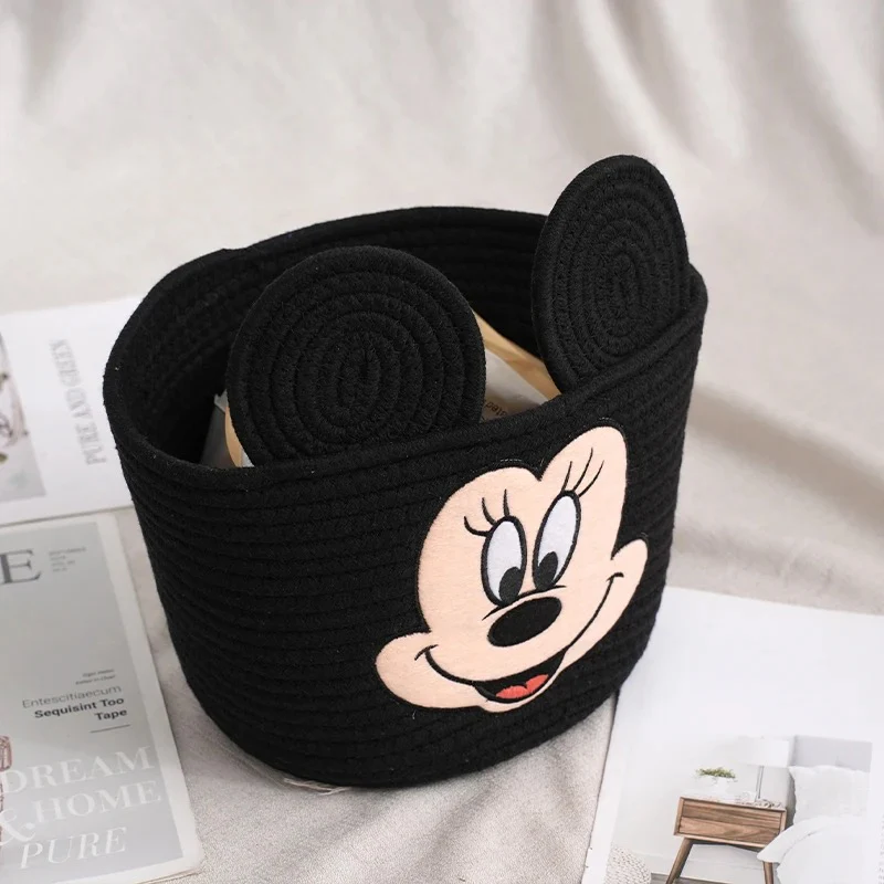 Cartoon cotton thread hand-woven storage basket sundry sorting basket - Image 5