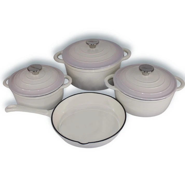 7 PCS Enamel Cast Iron Cooking Pots Set  Non-Toxic, Oven-Safe Pots for Kenyan Kitchens - Image 10