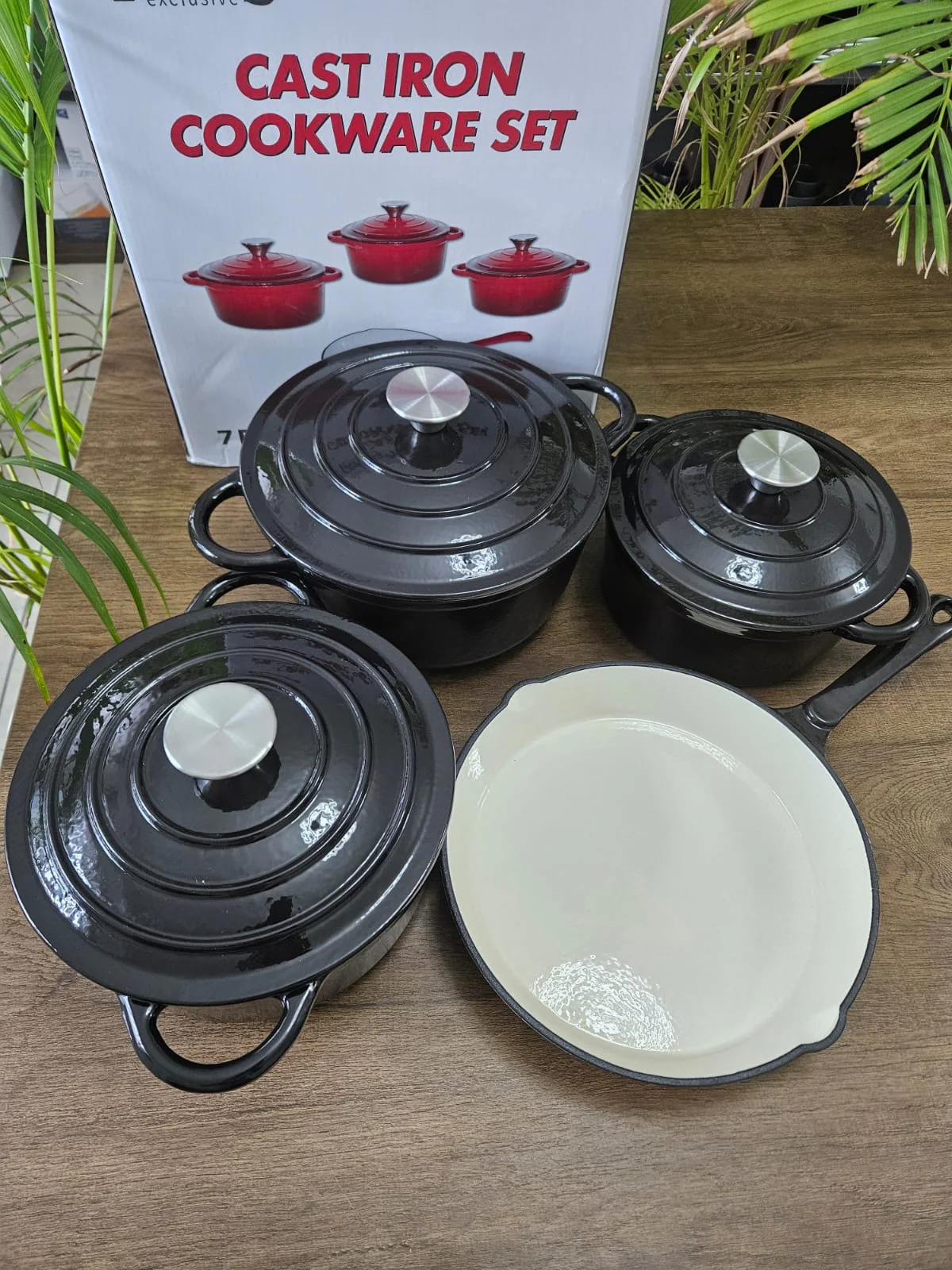 7 PCS Enamel Cast Iron Cooking Pots Set  Non-Toxic, Oven-Safe Pots for Kenyan Kitchens - Image 11