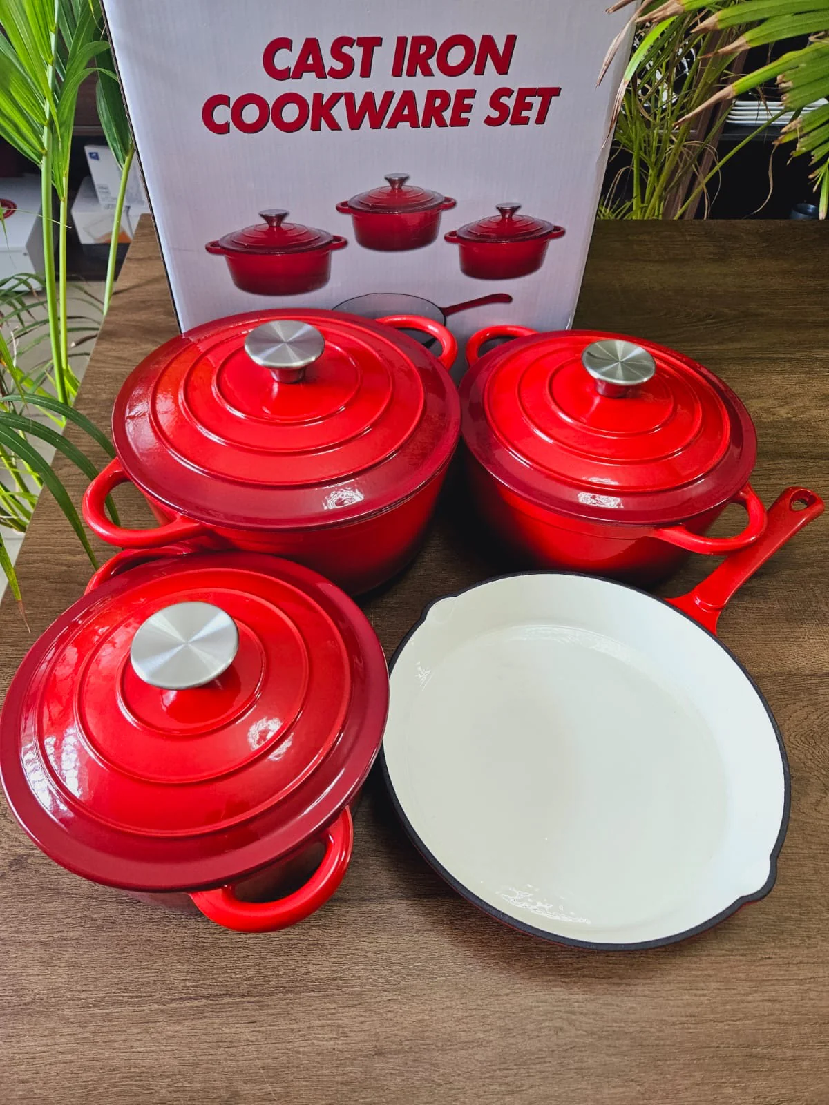 7 PCS Enamel Cast Iron Cooking Pots Set  Non-Toxic, Oven-Safe Pots for Kenyan Kitchens - Image 15