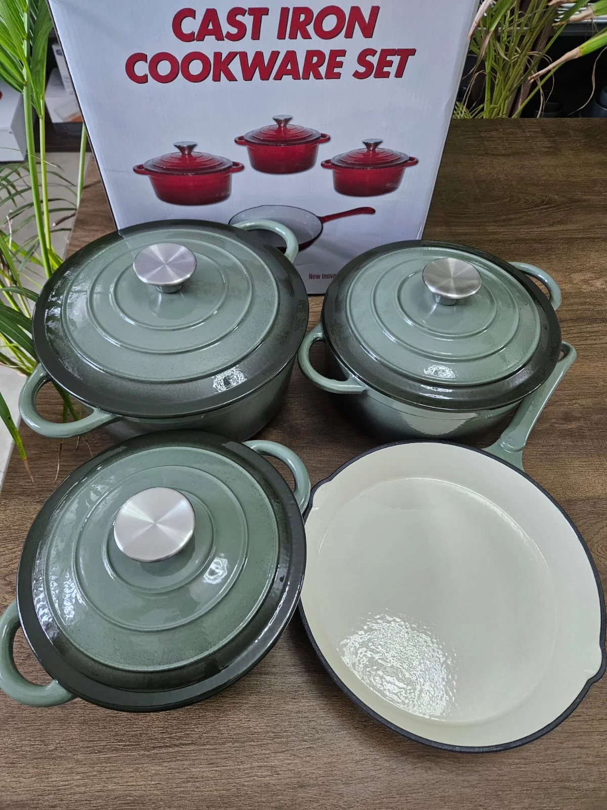 7 PCS Enamel Cast Iron Cooking Pots Set  Non-Toxic, Oven-Safe Pots for Kenyan Kitchens - Image 16