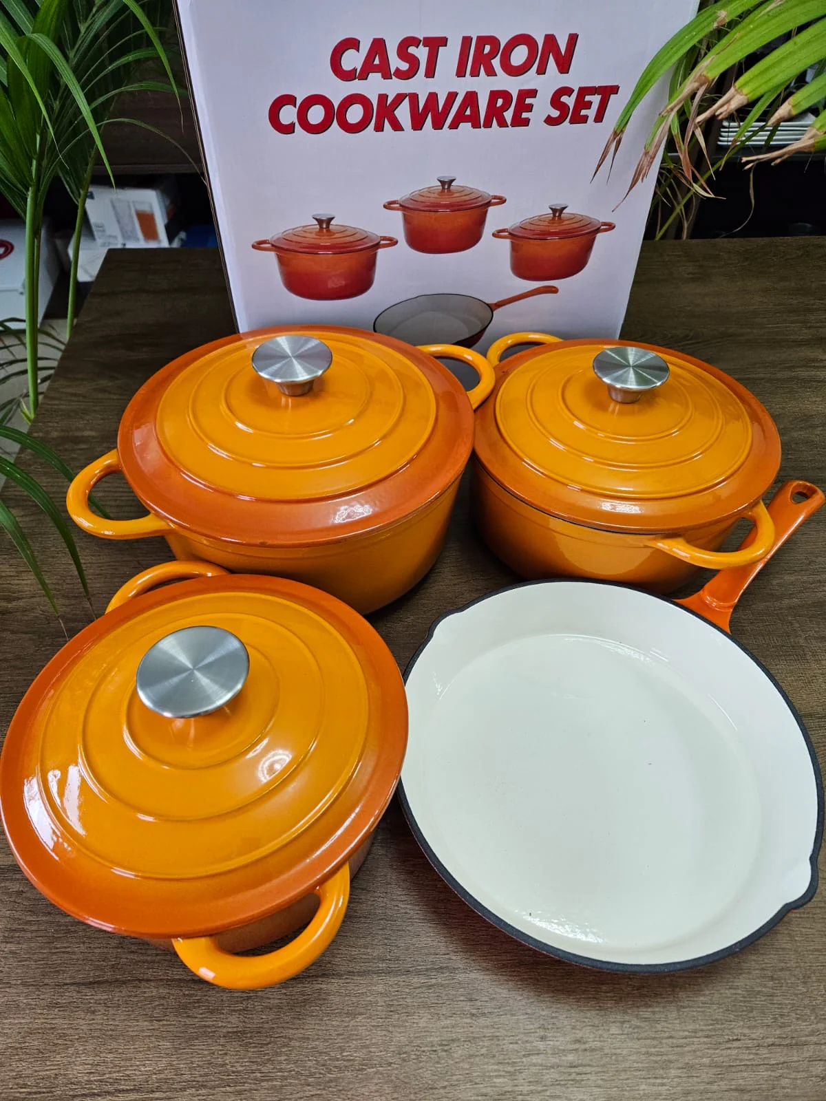 7 PCS Enamel Cast Iron Cooking Pots Set  Non-Toxic, Oven-Safe Pots for Kenyan Kitchens - Image 17
