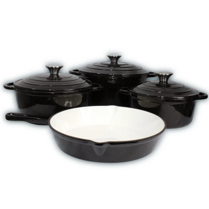 7 PCS Enamel Cast Iron Cooking Pots Set  Non-Toxic, Oven-Safe Pots for Kenyan Kitchens - Image 20