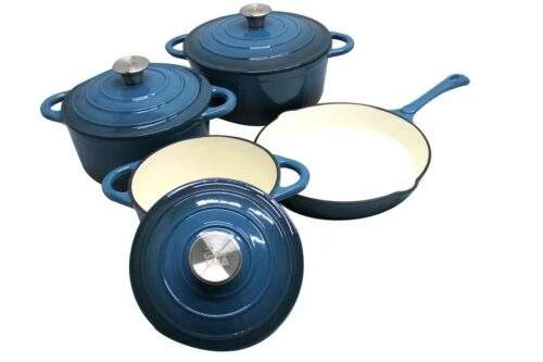 7 PCS Enamel Cast Iron Cooking Pots Set  Non-Toxic, Oven-Safe Pots for Kenyan Kitchens - Image 24