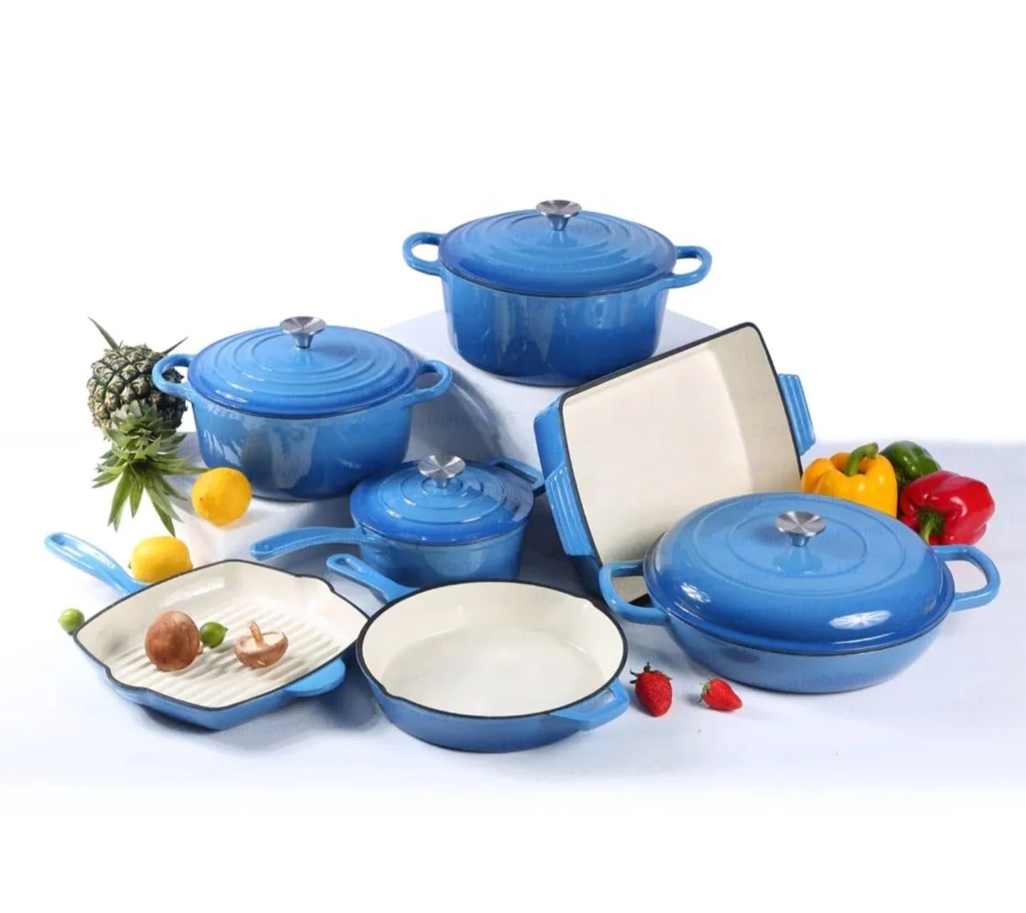 7 PCS Enamel Cast Iron Cooking Pots Set  Non-Toxic, Oven-Safe Pots for Kenyan Kitchens - Image 26
