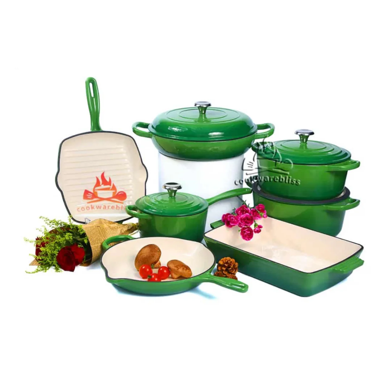 7 PCS Enamel Cast Iron Cooking Pots Set  Non-Toxic, Oven-Safe Pots for Kenyan Kitchens - Image 28