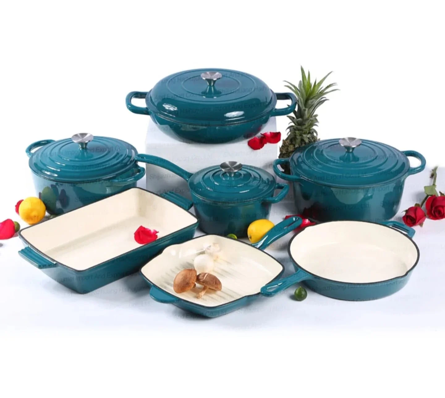 7 PCS Enamel Cast Iron Cooking Pots Set  Non-Toxic, Oven-Safe Pots for Kenyan Kitchens - Image 29