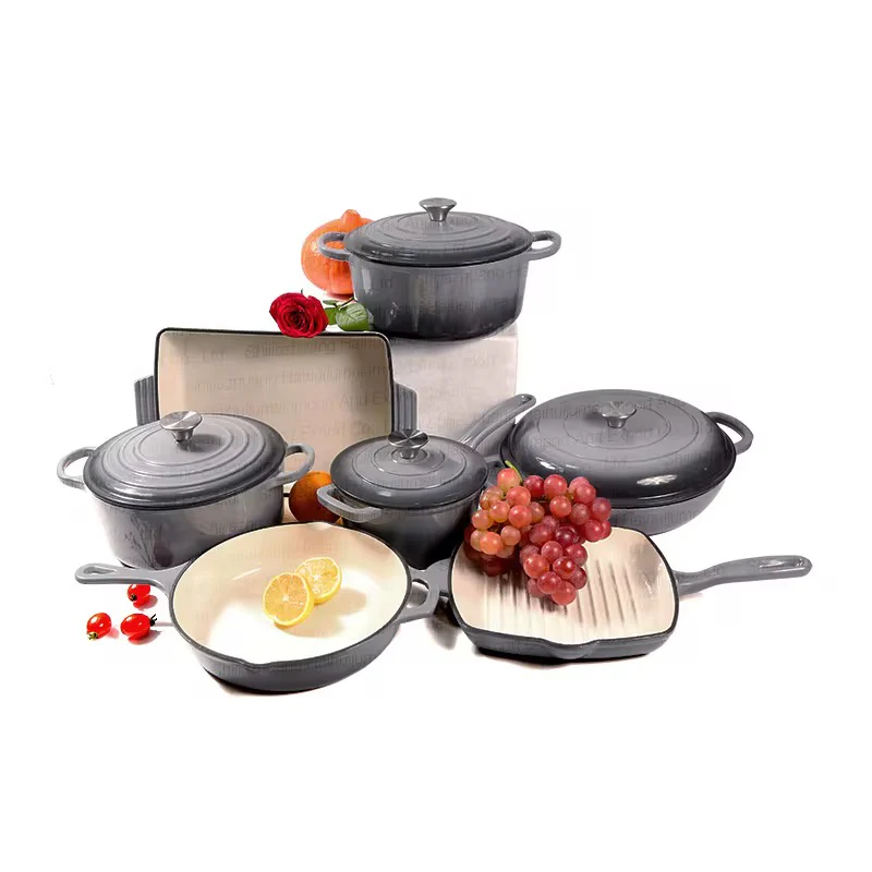 7 PCS Enamel Cast Iron Cooking Pots Set  Non-Toxic, Oven-Safe Pots for Kenyan Kitchens - Image 31