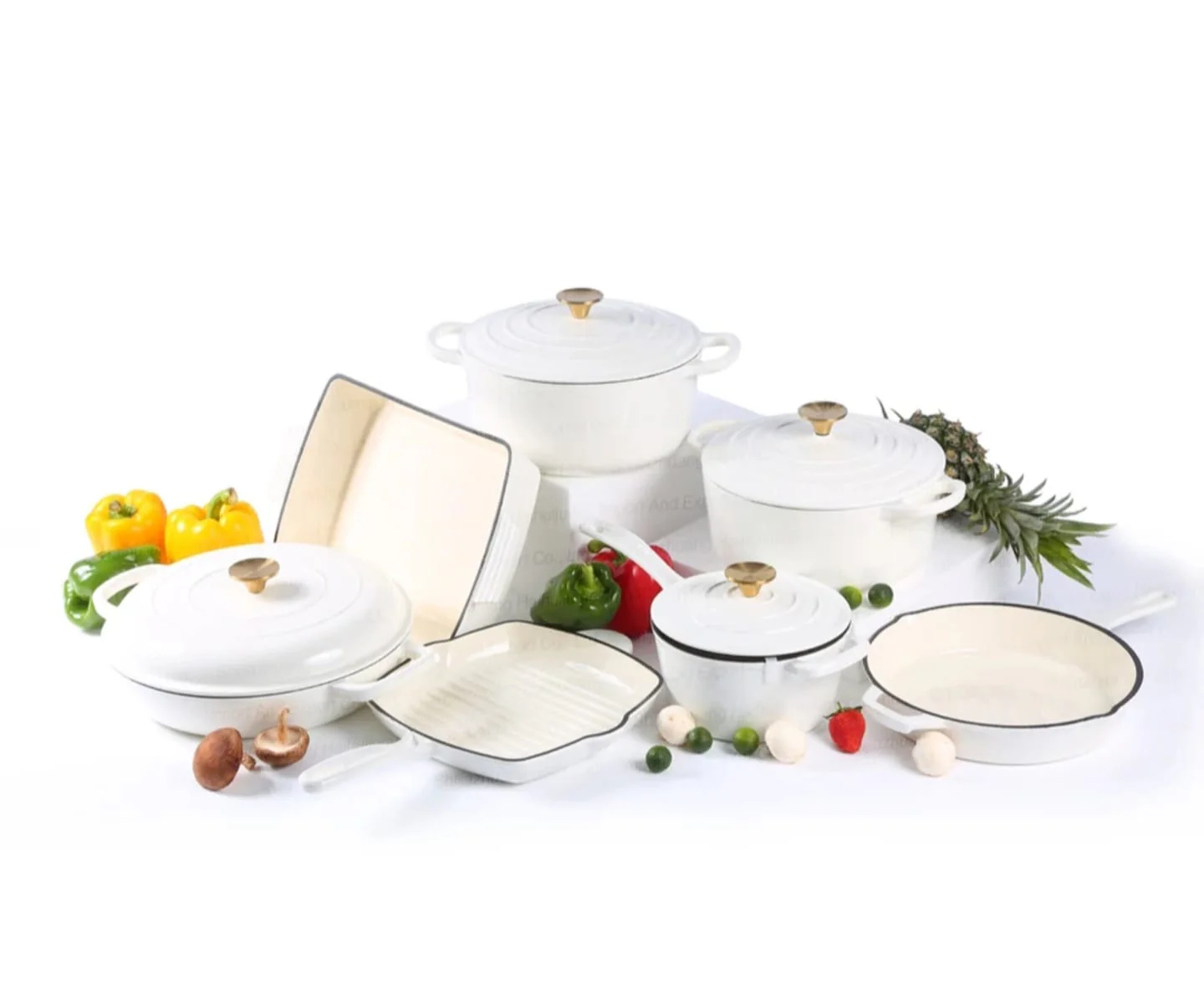7 PCS Enamel Cast Iron Cooking Pots Set  Non-Toxic, Oven-Safe Pots for Kenyan Kitchens - Image 32