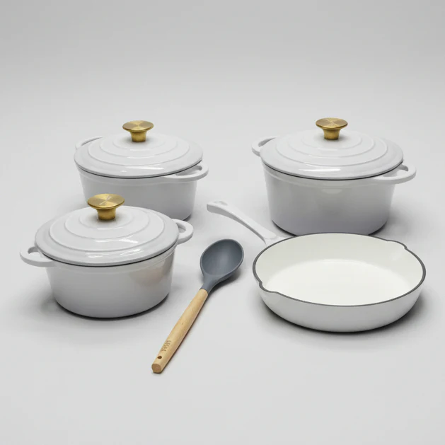 7 PCS Enamel Cast Iron Cooking Pots Set  Non-Toxic, Oven-Safe Pots for Kenyan Kitchens - Image 42