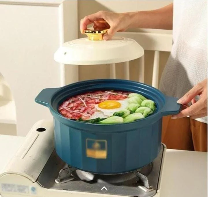 Ceramic casserole cooking pot with lid - Image 2