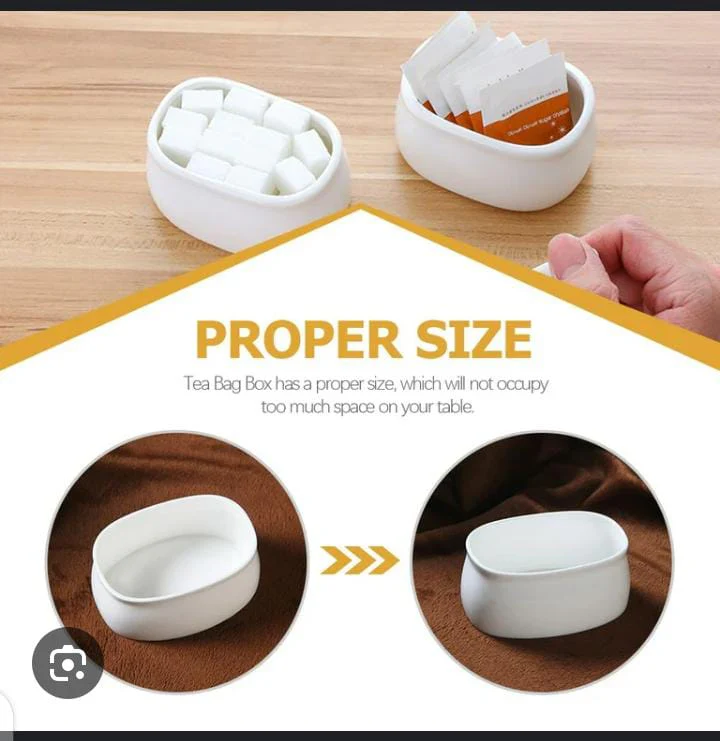 Ceramic sugar/tea satchet bowl 3pcs - Image 3