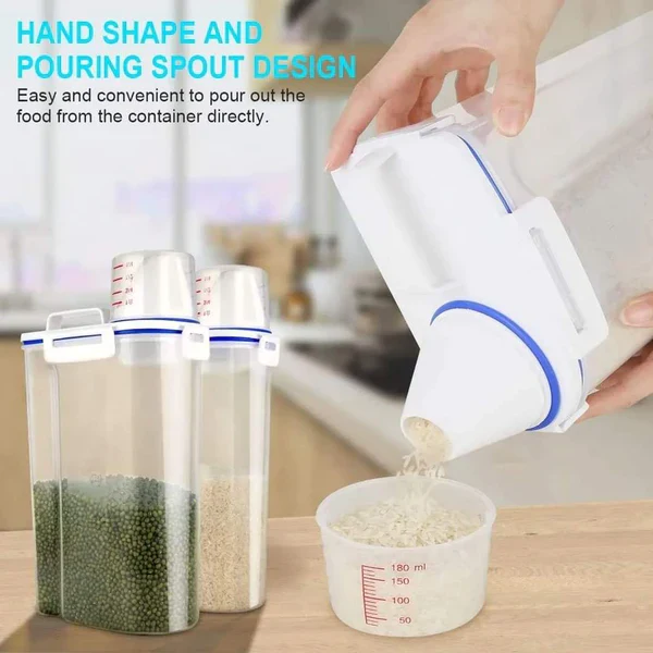 Cereal Jars with Measuring cups - Image 3