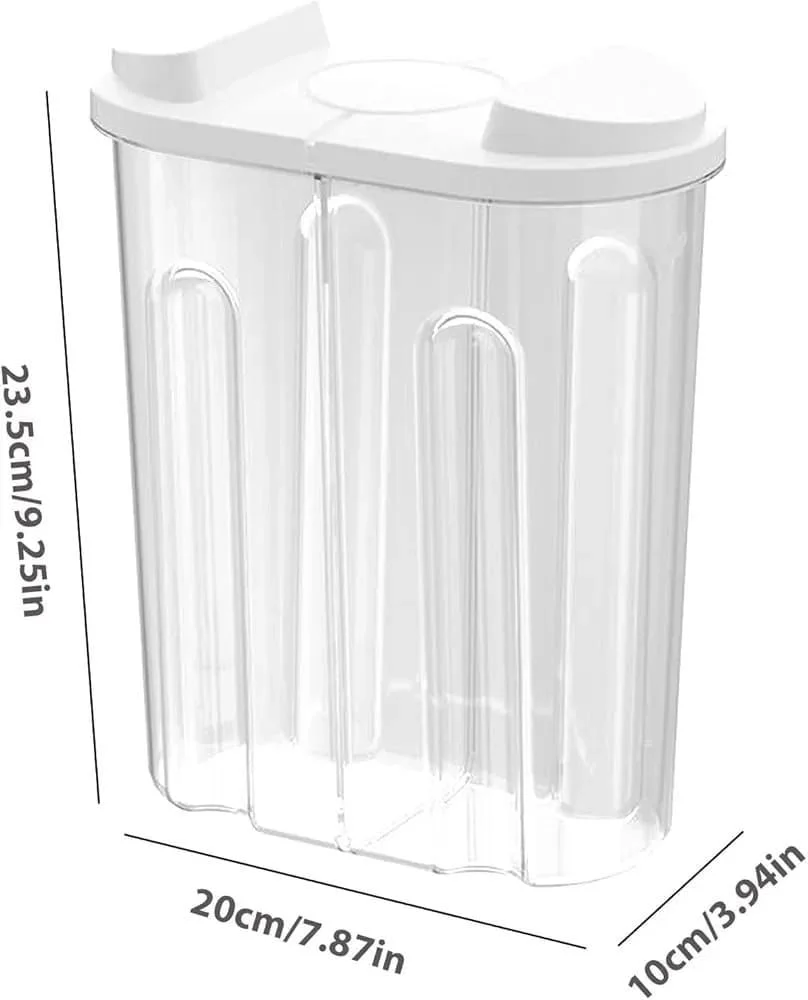 *Cereal Storage Container with Airtight Lids and 2 Compartments - Image 3