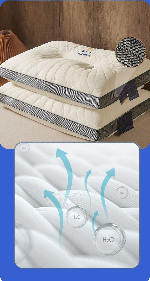 Cervical Pillow Memory Foam Neck Support Pillow with Natural Rubber Core – Ergonomic Single Bed Pillow for Side & Back Sleepers | Pain Relief - Image 12