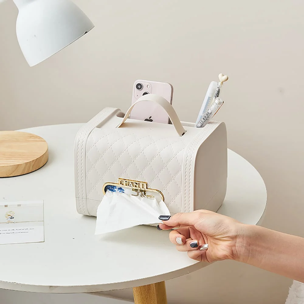 Chan 3 Slot Serviette Holder Tissue Box - Image 2