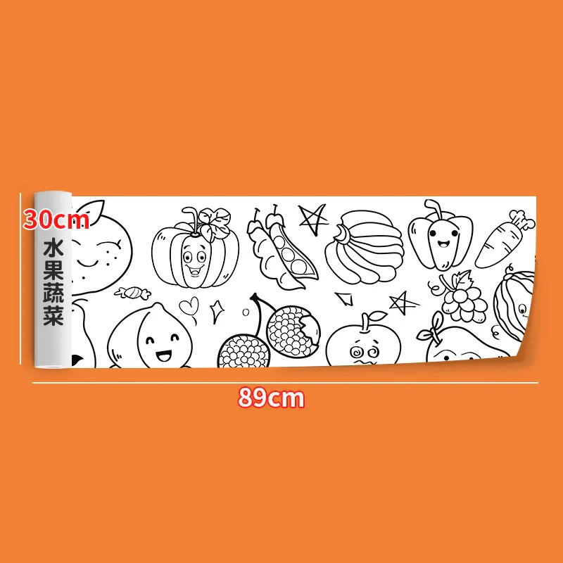2pcs Children Drawing Roll Sticky Color Filling Paper - Image 33