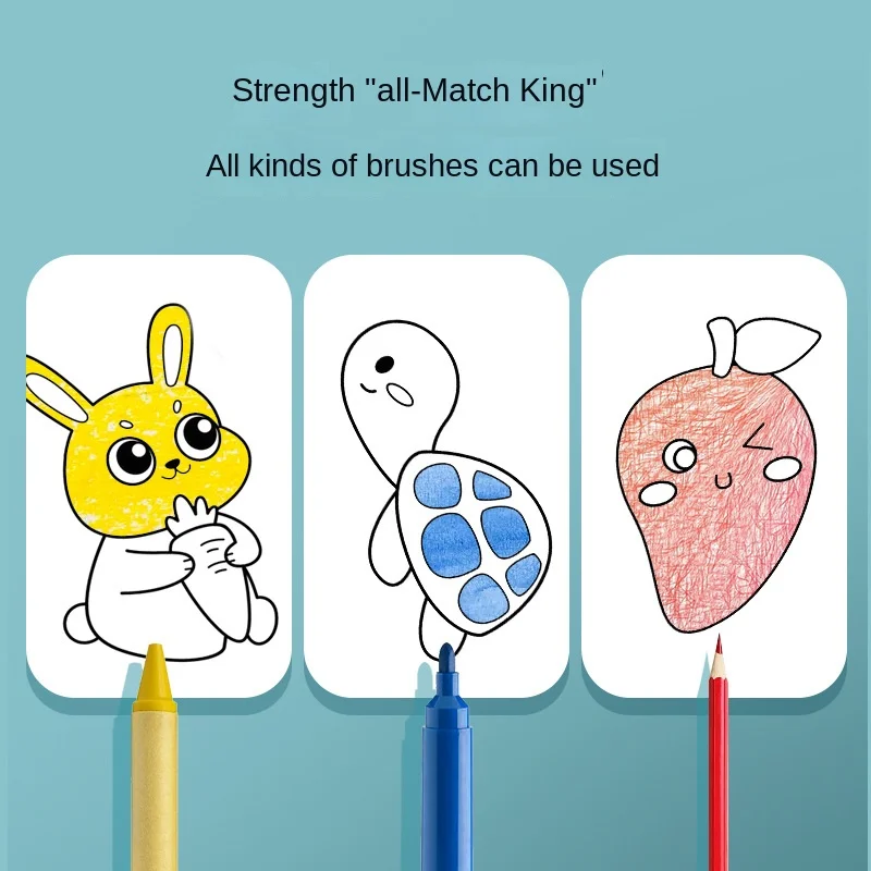 2pcs Children Drawing Roll Sticky Color Filling Paper - Image 4
