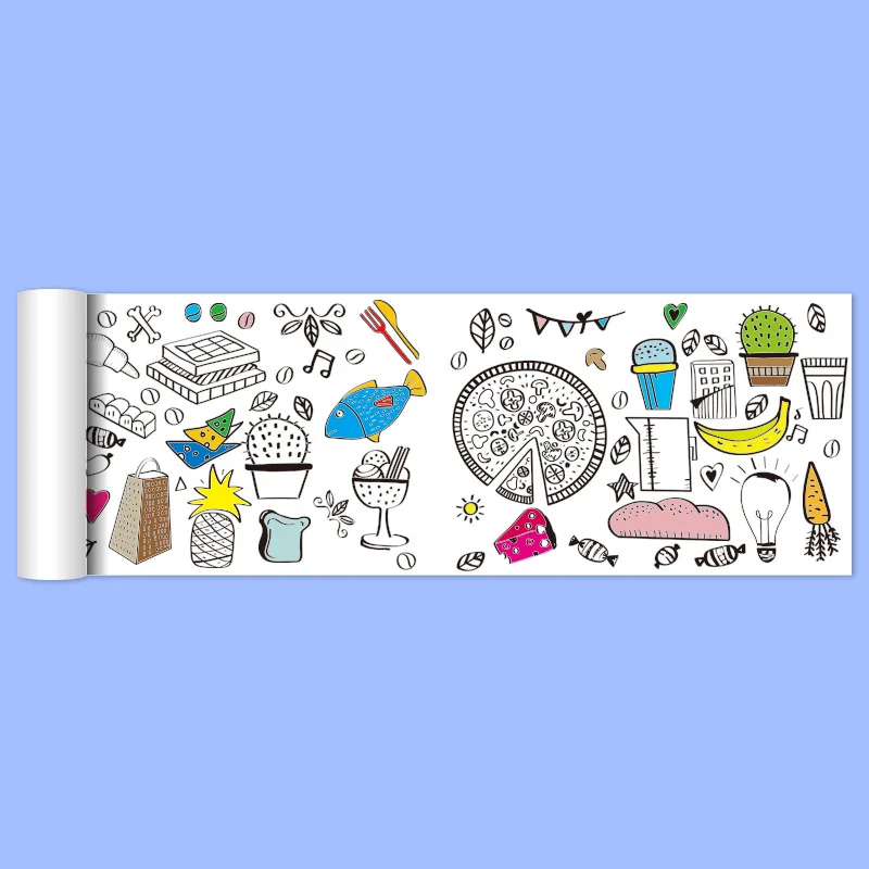 Children Coloring Roll Graffiti Drawing  Paper Chart 2pcs - Image 11