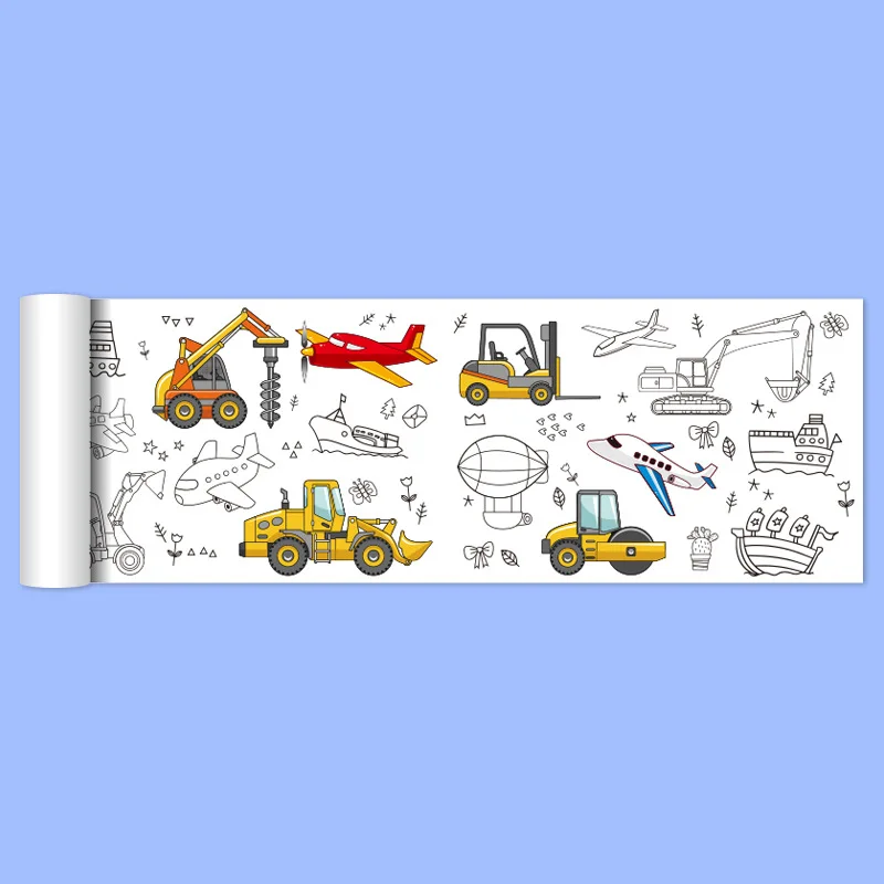 Children Coloring Roll Graffiti Drawing  Paper Chart 2pcs - Image 15