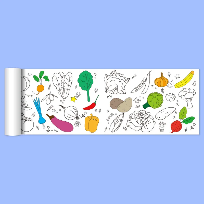 Children Coloring Roll Graffiti Drawing  Paper Chart 2pcs - Image 16