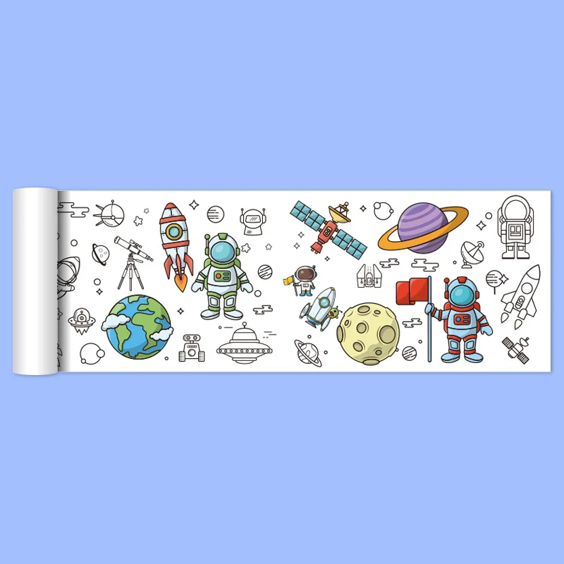 Children Coloring Roll Graffiti Drawing  Paper Chart 2pcs - Image 17