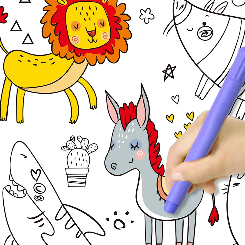 Children Coloring Roll Graffiti Drawing  Paper Chart 2pcs - Image 5