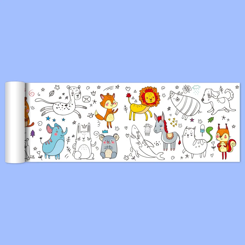 Children Coloring Roll Graffiti Drawing  Paper Chart 2pcs - Image 8