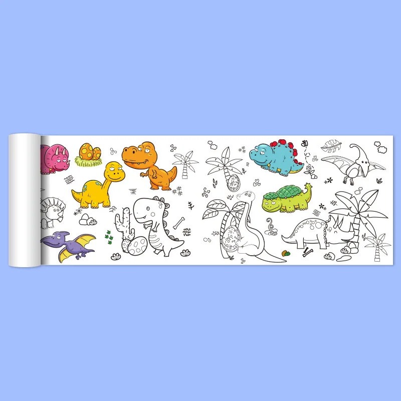 Children Coloring Roll Graffiti Drawing  Paper Chart 2pcs - Image 9
