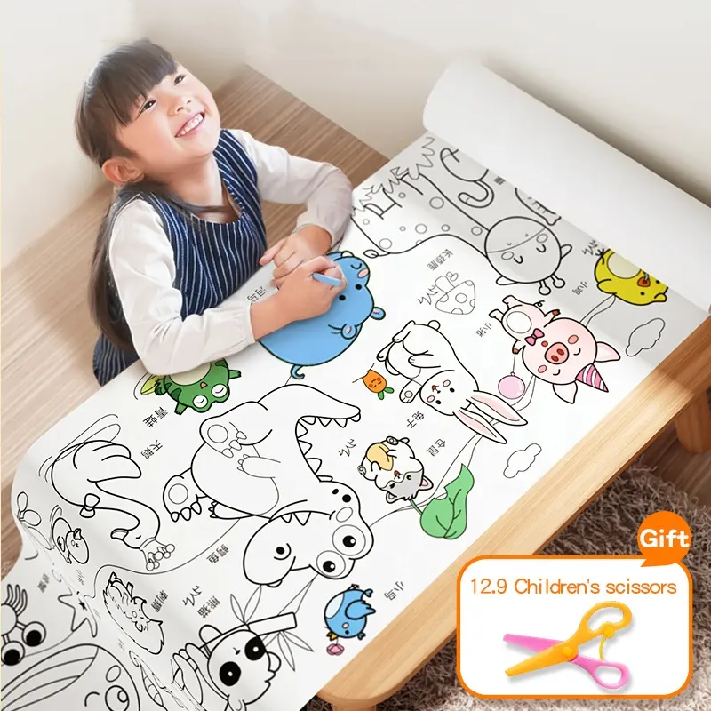 Children's Drawing Roll Coloring Paper 10m long for Kid Early Educational Birthday Party Gift - Image 3