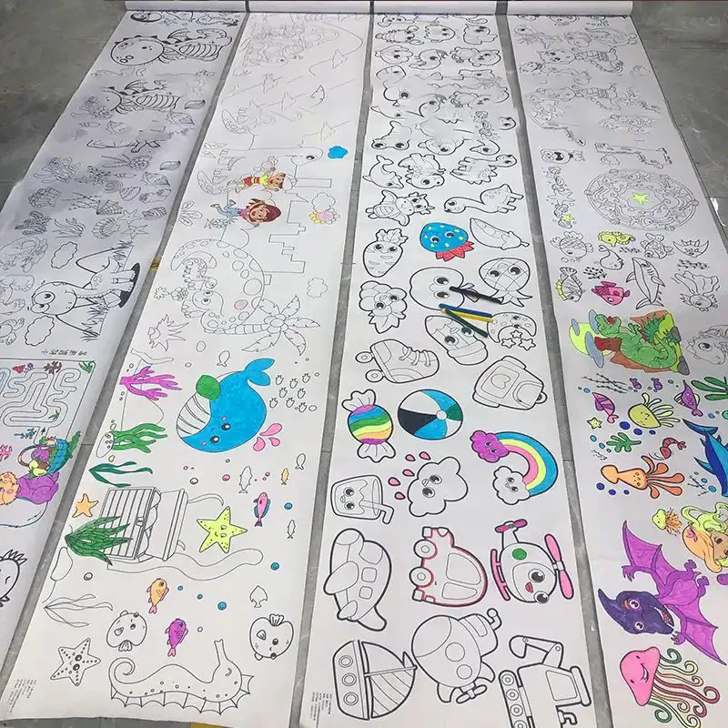 Children's Drawing Roll Coloring Paper 10m long for Kid Early Educational Birthday Party Gift - Image 4