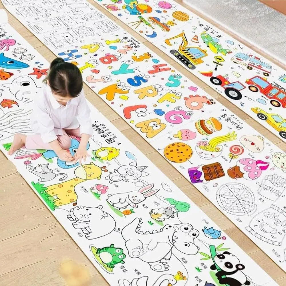 Children's Drawing Roll Coloring Paper 10m long for Kid Early Educational Birthday Party Gift - Image 3