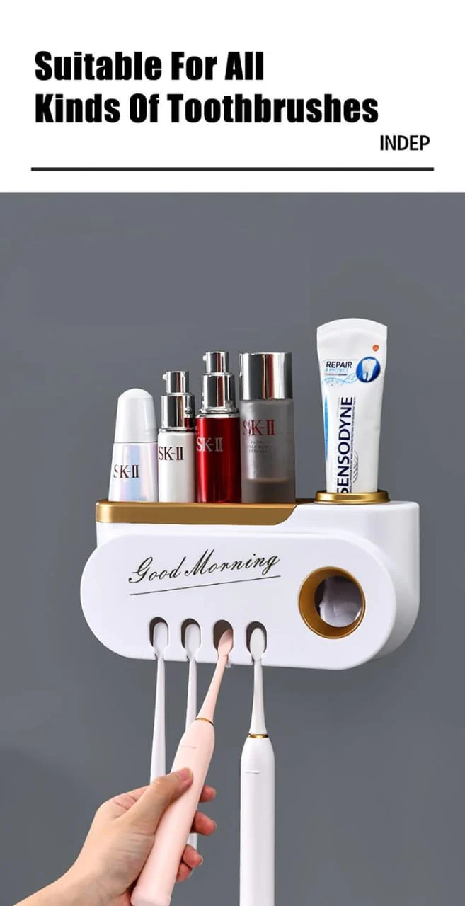 Classy Unique Good morning  toothpaste and toothbrush holder - Image 3