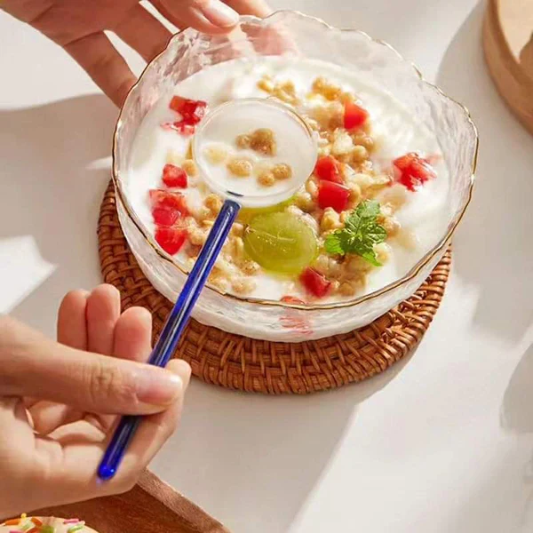 Clear Glass Dessert Spoon - Image 2
