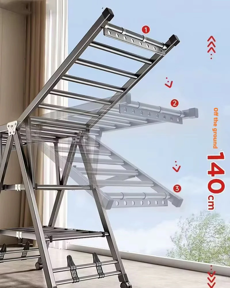 Foldable Clothes Drying Rack & Laundry Drying Rack for Indoor Outdoor Use, Cloth Drying Rack, Hanging Rack, Clothes Airer, Cloth Drying Stand, Laundry Rack - Image 4