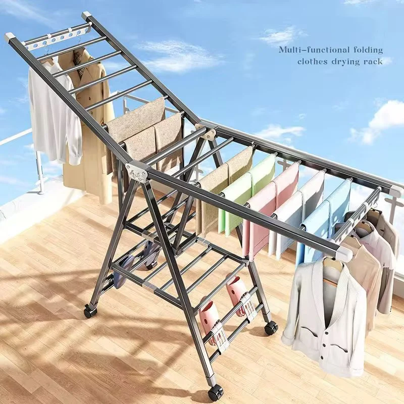 Foldable Clothes Drying Rack & Laundry Drying Rack for Indoor Outdoor Use, Cloth Drying Rack, Hanging Rack, Clothes Airer, Cloth Drying Stand, Laundry Rack - Image 6