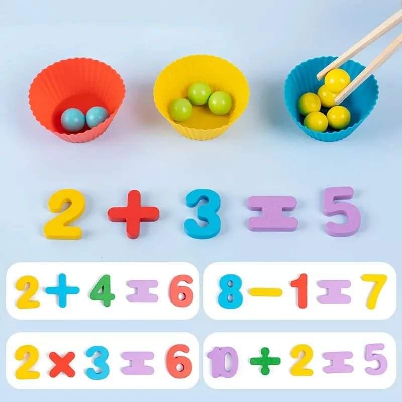 Colourful Educational mathematical montessori learning set - Image 2