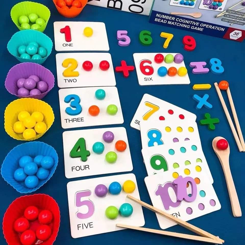 Colourful Educational mathematical montessori learning set - Image 6