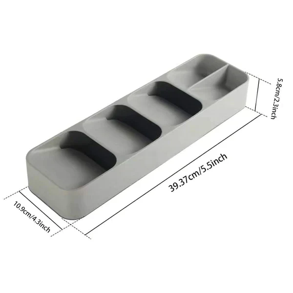 Compact Plastic Cutlery Holder, Utensil Caddy & Spoon Holder – Kitchen Counter Organiser - Image 4