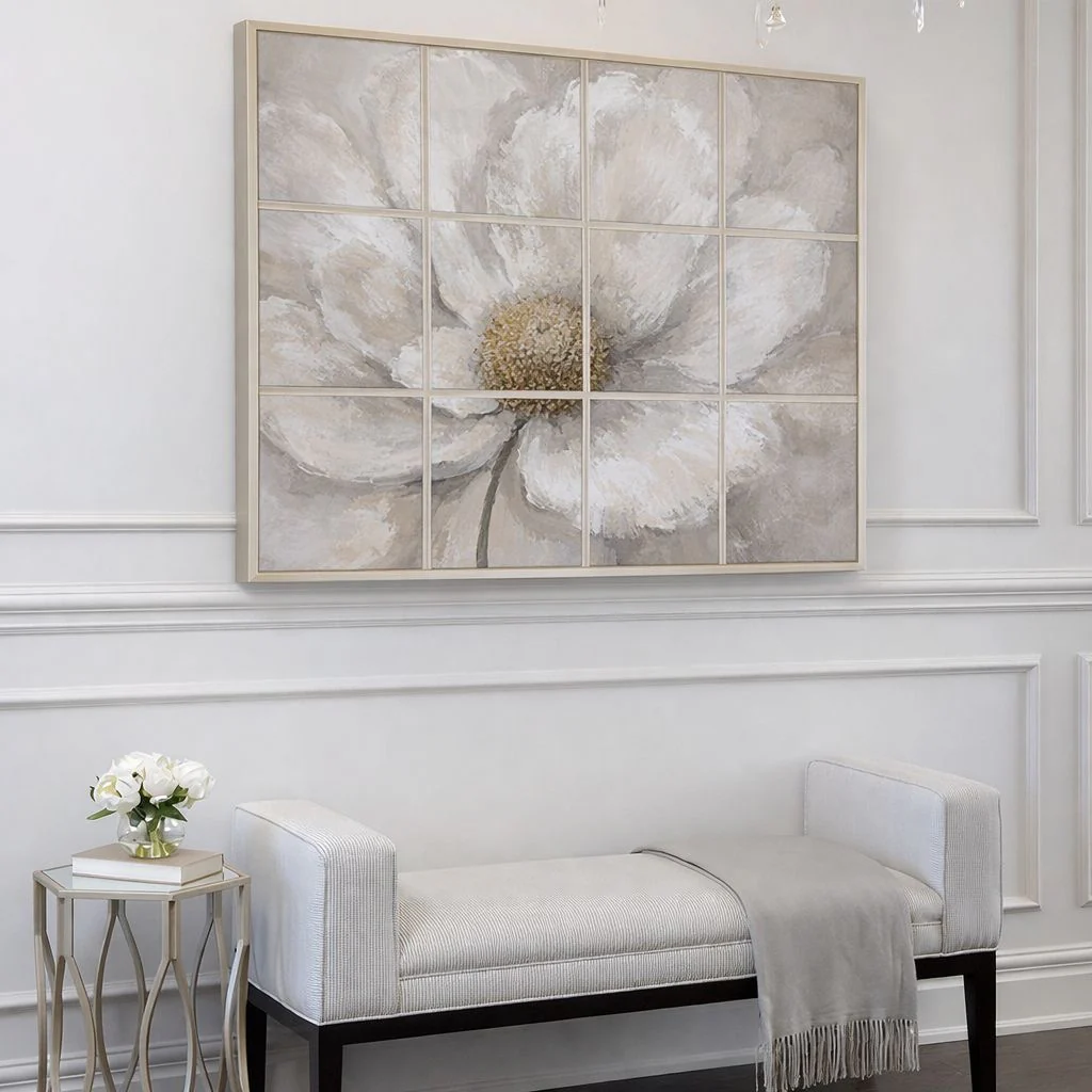 Contemporary Abstract Layered Wall Art – Warm Neutrals 92x122cm - Image 3
